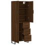 Tall oak brown plywood sideboard 69.5x34x180 cm by vidaXL, Sideboards - Ref: Foro24-3195930, Price: 179,36 €, Discount: %