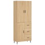 Aparador alto madera contrachapada color roble 69,5x34x180 cm de vidaXL, Aparadores - Ref: Foro24-3196030, Precio: 153,51 €, ...