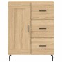 Aparador alto madera contrachapada color roble 69,5x34x180 cm de vidaXL, Aparadores - Ref: Foro24-3196030, Precio: 153,51 €, ...