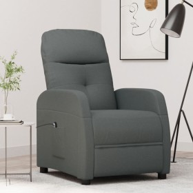 Sillón reclinable eléctrico de tela gris oscuro de vidaXL, Sillones - Ref: Foro24-3073597, Precio: 200,99 €, Descuento: %