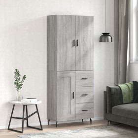 Hohes Sideboard Sonoma graues Sperrholz 69,5x34x180 cm von vidaXL, Sideboards - Ref: Foro24-3196033, Preis: 163,02 €, Rabatt: %