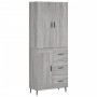 Tall gray Sonoma plywood sideboard 69.5x34x180 cm by vidaXL, Sideboards - Ref: Foro24-3196033, Price: 163,02 €, Discount: %