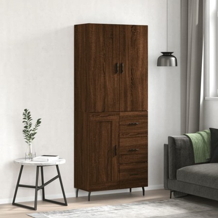 Tall oak brown plywood sideboard 69.5x34x180 cm by vidaXL, Sideboards - Ref: Foro24-3196034, Price: 184,66 €, Discount: %