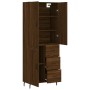 Aparador alto madera contrachapada marrón roble 69,5x34x180 cm de vidaXL, Aparadores - Ref: Foro24-3196034, Precio: 184,66 €,...