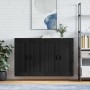 Wall cabinets 2 units engineered wood black by vidaXL, Sideboards - Ref: Foro24-3198034, Price: 162,19 €, Discount: %