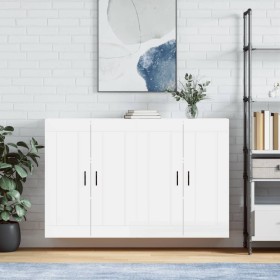 Wall cabinets 2 pcs glossy white engineered wood by vidaXL, Sideboards - Ref: Foro24-3198035, Price: 139,99 €, Discount: %