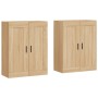 Armarios de pared 2 uds madera de ingeniería roble Sonoma de vidaXL, Aparadores - Ref: Foro24-3198036, Precio: 120,19 €, Desc...