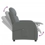 Sillón reclinable eléctrico de tela gris oscuro de vidaXL, Sillones - Ref: Foro24-3073597, Precio: 200,74 €, Descuento: %