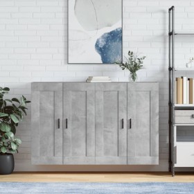 Wall cabinets 2 pcs concrete gray engineered wood by vidaXL, Sideboards - Ref: Foro24-3198037, Price: 120,36 €, Discount: %