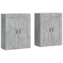 Armarios de pared 2 uds madera de ingeniería gris hormigón de vidaXL, Aparadores - Ref: Foro24-3198037, Precio: 120,19 €, Des...