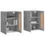 Armarios de pared 2 uds madera de ingeniería gris hormigón de vidaXL, Aparadores - Ref: Foro24-3198037, Precio: 120,19 €, Des...