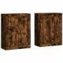 Armarios de pared 2 uds madera de ingeniería roble ahumado de vidaXL, Aparadores - Ref: Foro24-3198038, Precio: 155,69 €, Des...