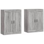 Armarios de pared 2 uds madera de ingeniería gris Sonoma de vidaXL, Aparadores - Ref: Foro24-3198039, Precio: 123,67 €, Descu...