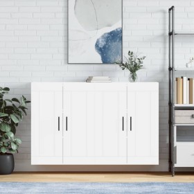 Wandregale 2 Stück aus weißem Ingenieurholz von vidaXL, Sideboards - Ref: Foro24-3198041, Preis: 124,87 €, Rabatt: %