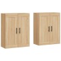 Wall cabinets 2 pcs engineered wood Sonoma oak by vidaXL, Sideboards - Ref: Foro24-3198044, Price: 154,23 €, Discount: %