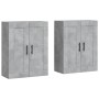 Armarios de pared 2 uds madera de ingeniería gris hormigón de vidaXL, Aparadores - Ref: Foro24-3198045, Precio: 121,40 €, Des...