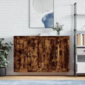 Wandschränke, 2 Stück, Holzwerkstoff, geräucherte Eiche von vidaXL, Sideboards - Ref: Foro24-3198046, Preis: 121,41 €, Rabatt: %