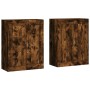 Wall cabinets 2 pcs engineered wood smoked oak by vidaXL, Sideboards - Ref: Foro24-3198046, Price: 121,40 €, Discount: %