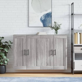 Wandschränke 2 Stk. Sonomagraues Holzwerkstoff von vidaXL, Sideboards - Ref: Foro24-3198047, Preis: 124,87 €, Rabatt: %