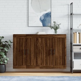 Wall cabinets 2 units engineered wood brown oak by vidaXL, Sideboards - Ref: Foro24-3198048, Price: 124,67 €, Discount: %