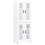 Aparador alto madera contrachapada blanco 69,5x34x180 cm de vidaXL, Aparadores - Ref: Foro24-3198249, Precio: 158,74 €, Descu...