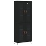 Tall black plywood sideboard 69.5x34x180 cm by vidaXL, Sideboards - Ref: Foro24-3198250, Price: 162,99 €, Discount: %