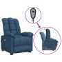 Blue fabric lifting massage chair by vidaXL, Electric massage chairs - Ref: Foro24-3100362, Price: 394,53 €, Discount: %