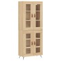 Aparador alto madera contrachapada color roble 69,5x34x180 cm de vidaXL, Aparadores - Ref: Foro24-3198252, Precio: 164,99 €, ...