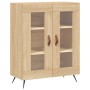 Aparador alto madera contrachapada color roble 69,5x34x180 cm de vidaXL, Aparadores - Ref: Foro24-3198252, Precio: 164,99 €, ...