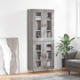 High sideboard sonoma gray plywood 69.5x34x180 cm by vidaXL, Sideboards - Ref: Foro24-3198255, Price: 165,67 €, Discount: %