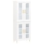 Tall white plywood sideboard 69.5x34x180 cm by vidaXL, Sideboards - Ref: Foro24-3198265, Price: 186,39 €, Discount: %