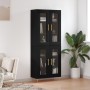 Aparador alto madera contrachapada negro 69,5x34x180 cm de vidaXL, Aparadores - Ref: Foro24-3198266, Precio: 168,99 €, Descue...