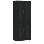 Aparador alto madera contrachapada negro 69,5x34x180 cm de vidaXL, Aparadores - Ref: Foro24-3198266, Precio: 168,99 €, Descue...