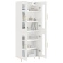 Aparador alto madera contrachapada blanco brillo 69,5x34x180 cm de vidaXL, Aparadores - Ref: Foro24-3198267, Precio: 205,26 €...