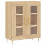 Aparador alto madera contrachapada color roble 69,5x34x180 cm de vidaXL, Aparadores - Ref: Foro24-3198268, Precio: 156,99 €, ...