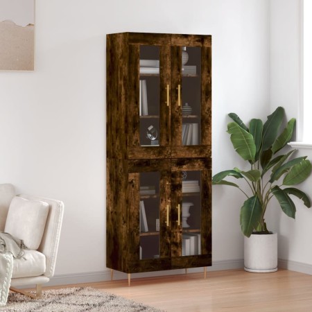 Tall smoked oak plywood sideboard 69.5x34x180 cm by vidaXL, Sideboards - Ref: Foro24-3198270, Price: 163,99 €, Discount: %