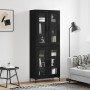 Tall black plywood sideboard 69.5x34x180 cm by vidaXL, Sideboards - Ref: Foro24-3198274, Price: 168,09 €, Discount: %