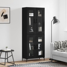 Tall black plywood sideboard 69.5x34x180 cm by vidaXL, Sideboards - Ref: Foro24-3198274, Price: 168,99 €, Discount: %