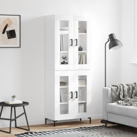 Tall white glossy plywood sideboard 69.5x34x180 cm by vidaXL, Sideboards - Ref: Foro24-3198275, Price: 177,99 €, Discount: %