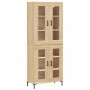 Aparador alto madera contrachapada color roble 69,5x34x180 cm de vidaXL, Aparadores - Ref: Foro24-3198276, Precio: 170,99 €, ...