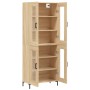 Aparador alto madera contrachapada color roble 69,5x34x180 cm de vidaXL, Aparadores - Ref: Foro24-3198276, Precio: 170,99 €, ...