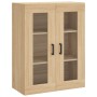 Aparador alto madera contrachapada color roble 69,5x34x180 cm de vidaXL, Aparadores - Ref: Foro24-3198276, Precio: 170,99 €, ...