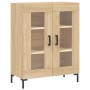 Aparador alto madera contrachapada color roble 69,5x34x180 cm de vidaXL, Aparadores - Ref: Foro24-3198276, Precio: 170,99 €, ...