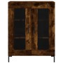 Aparador alto madera contrachapada roble ahumado 69,5x34x180 cm de vidaXL, Aparadores - Ref: Foro24-3198278, Precio: 162,49 €...