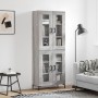 Aparador alto madera contrachapada gris sonoma 69,5x34x180 cm de vidaXL, Aparadores - Ref: Foro24-3198279, Precio: 162,59 €, ...