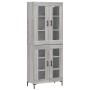 Aparador alto madera contrachapada gris sonoma 69,5x34x180 cm de vidaXL, Aparadores - Ref: Foro24-3198279, Precio: 162,59 €, ...