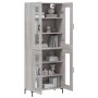 Aparador alto madera contrachapada gris sonoma 69,5x34x180 cm de vidaXL, Aparadores - Ref: Foro24-3198279, Precio: 162,59 €, ...