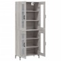 Aparador alto madera contrachapada gris sonoma 69,5x34x180 cm de vidaXL, Aparadores - Ref: Foro24-3198279, Precio: 162,59 €, ...