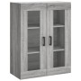 Aparador alto madera contrachapada gris sonoma 69,5x34x180 cm de vidaXL, Aparadores - Ref: Foro24-3198279, Precio: 162,59 €, ...