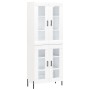 Aparador alto madera contrachapada blanco 69,5x34x180 cm de vidaXL, Aparadores - Ref: Foro24-3198281, Precio: 179,98 €, Descu...